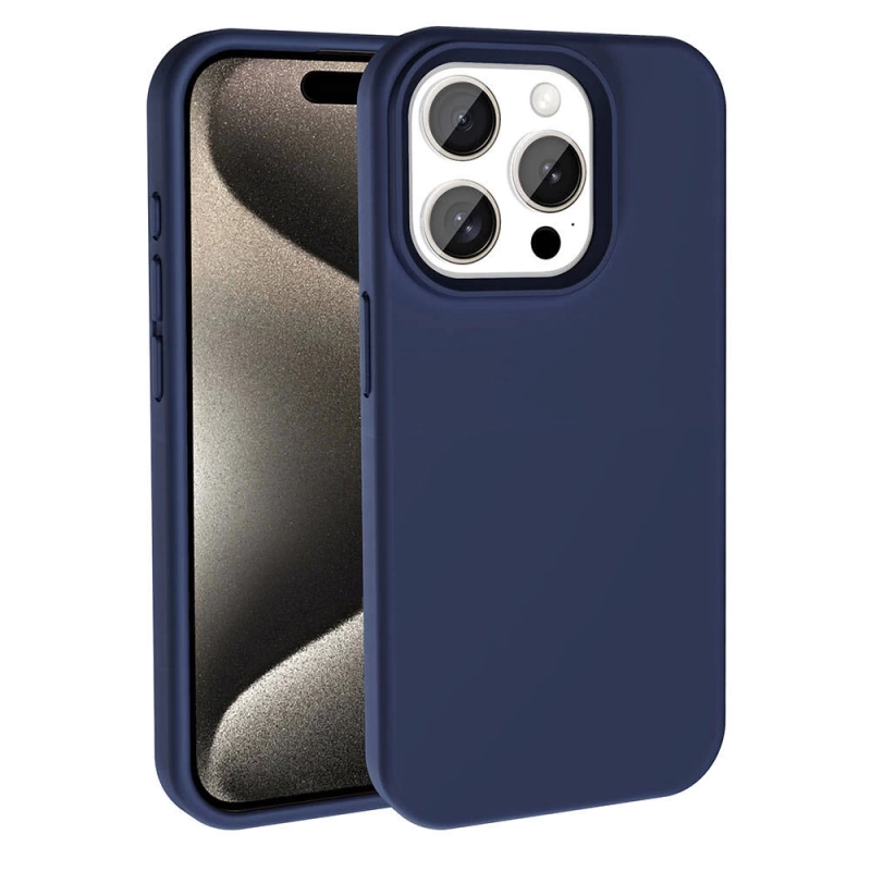 Apple iPhone 15 Pro Kılıf M-safe Şarj Özellikli Sıvı Teknolojili Silinebilir Sert Zore Kivi Kapak