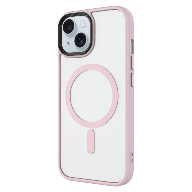 Apple iPhone 15 Pro Kılıf Mat Arka Yüzey Wireless Şarj Özellikli Zore Flet M-safe Kapak