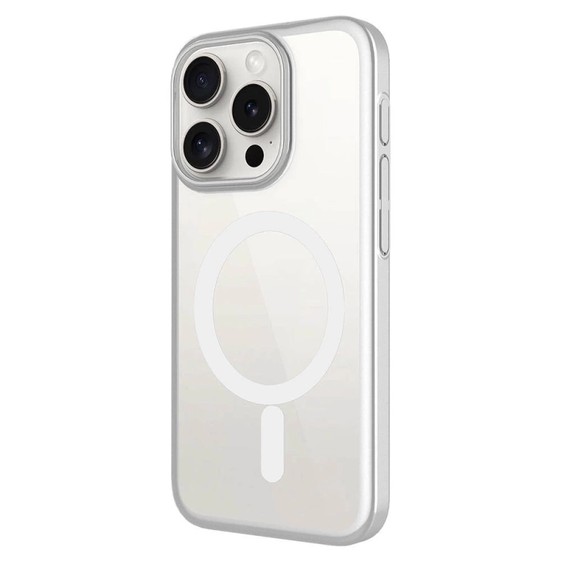 Apple iPhone 15 Pro Kılıf Wireless Şarj Özellikli Sert PC Zore Mat Riksos M-safe Kapak