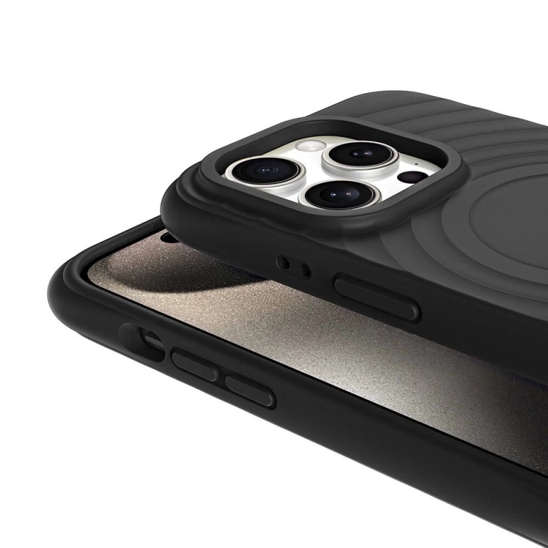 Apple iPhone 15 Pro M-safe Şarj Özellikli Airbagli Mat Görünümlü Zore Hepi Kapak