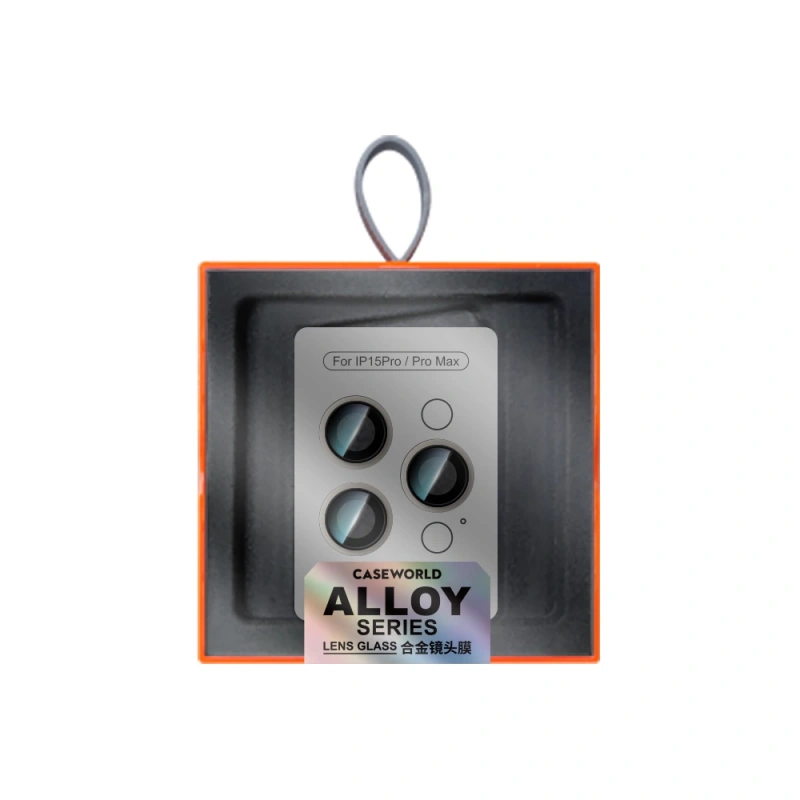 Apple iPhone 15 Pro Max CaseWorld Alloy Serisi Oleofobik Anti Reflective Kamera Lens Koruyucu