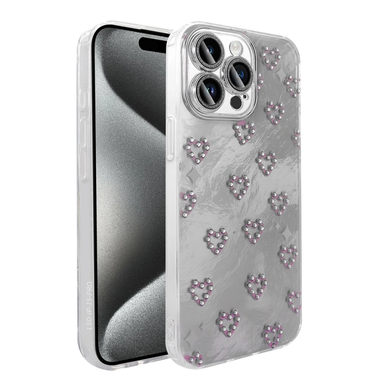 Apple iPhone 15 Pro Max Kılıf Kamera Korumalı Figürlü Zore Ponti Silikon Kapak