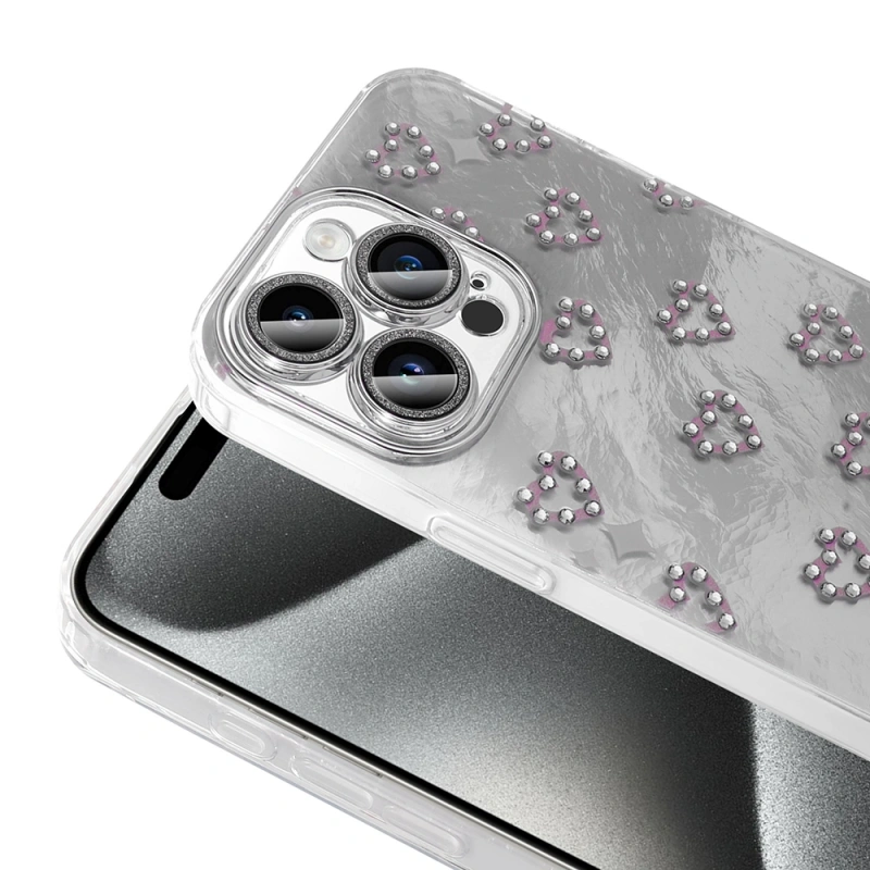Apple iPhone 15 Pro Max Kılıf Kamera Korumalı Figürlü Zore Ponti Silikon Kapak