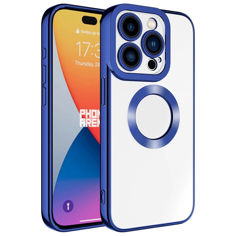 Apple iPhone 15 Pro Max Kılıf Kamera Korumalı Logo Gösteren Zore Omega Kapak