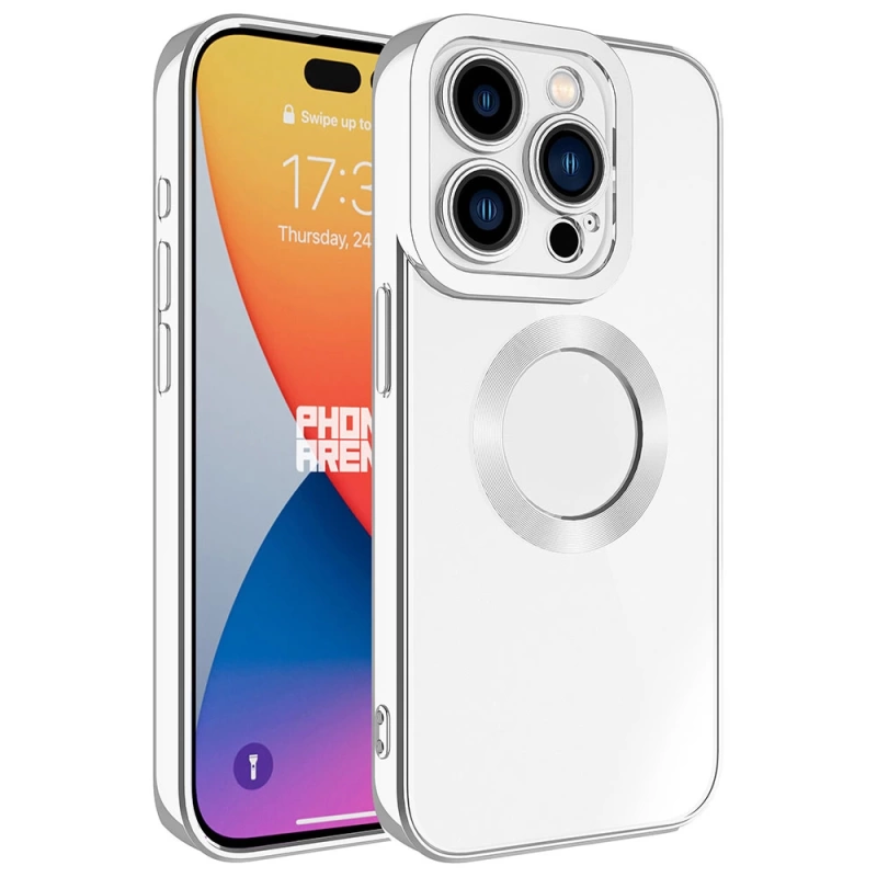 Apple iPhone 15 Pro Max Kılıf Kamera Korumalı Logo Gösteren Zore Omega Kapak