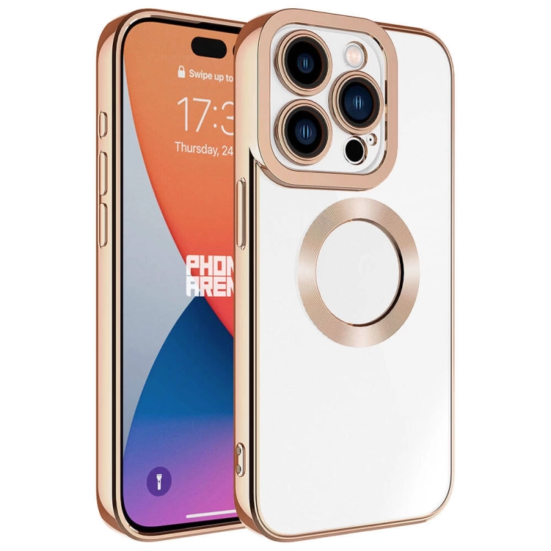 Apple iPhone 15 Pro Max Kılıf Kamera Korumalı Logo Gösteren Zore Omega Kapak