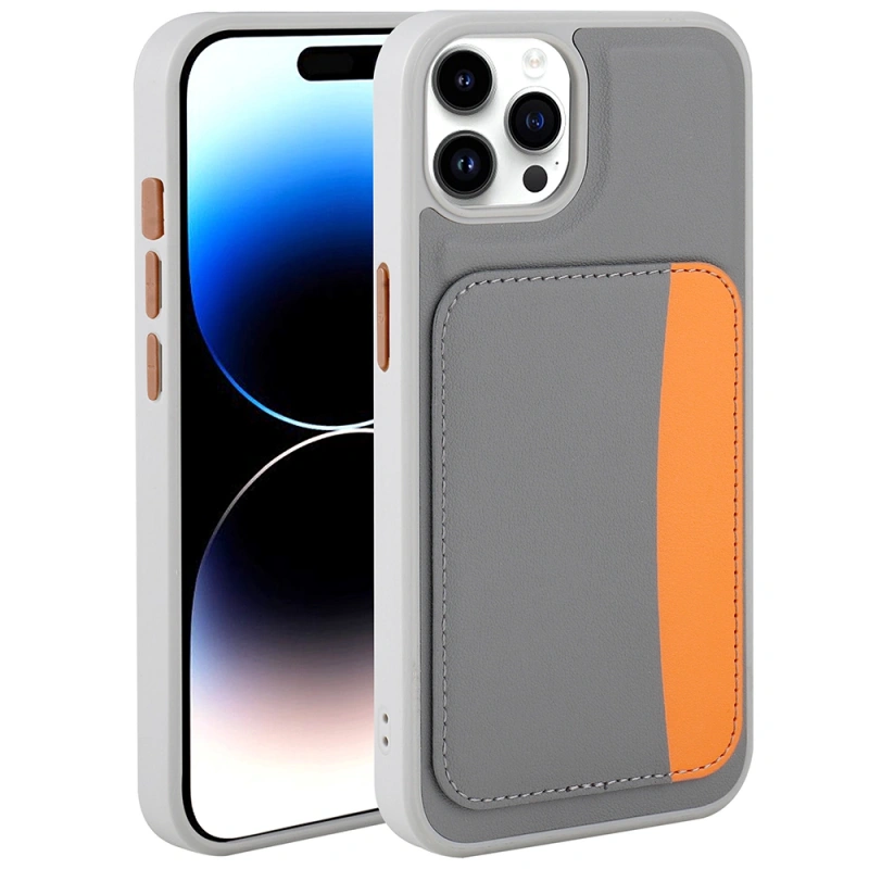 Apple iPhone 15 Pro Max Kılıf Kartlıklı Zore X-Kart Silikon Kapak