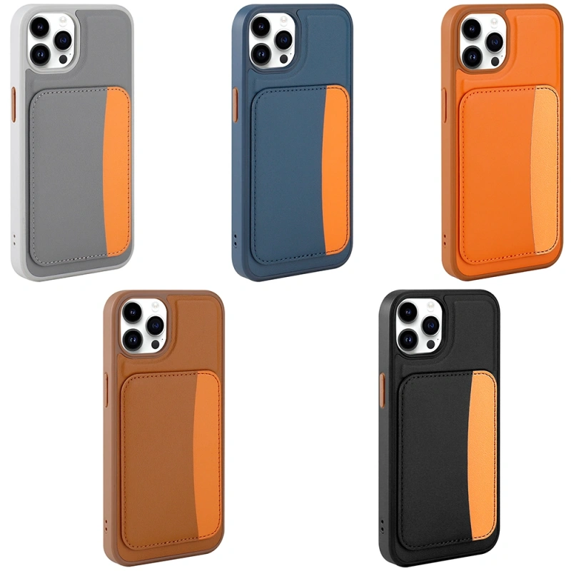 Apple iPhone 15 Pro Max Kılıf Kartlıklı Zore X-Kart Silikon Kapak