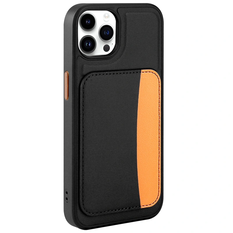 Apple iPhone 15 Pro Max Kılıf Kartlıklı Zore X-Kart Silikon Kapak