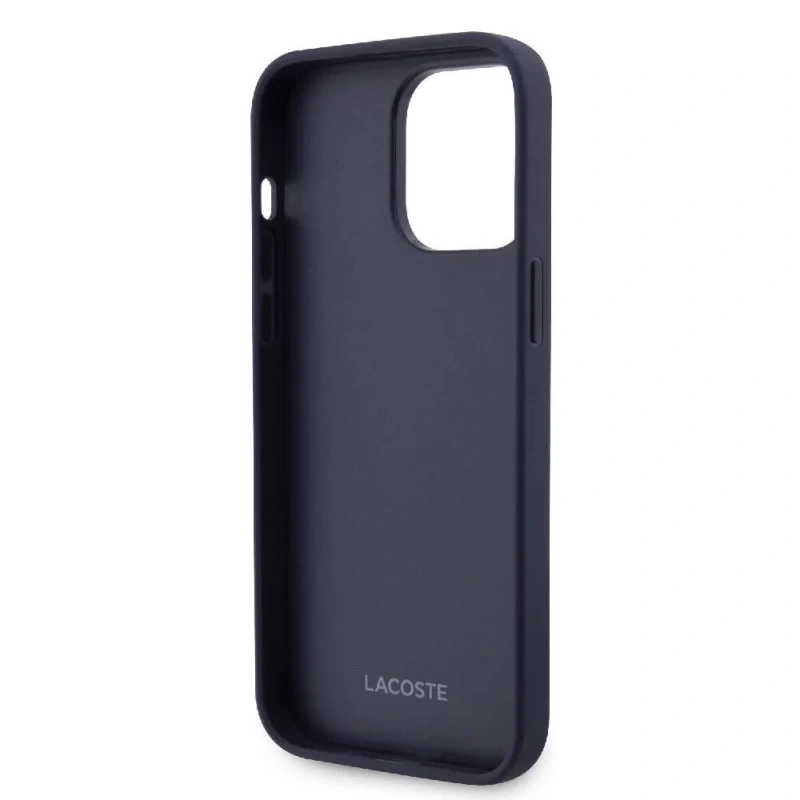 Apple iPhone 15 Pro Max Kılıf Lacoste Orjinal Lisanslı M-safe Şarj Özellikli PU Deri Görünümlü Kartlıklı Karışık Monogram Desenli Kapak