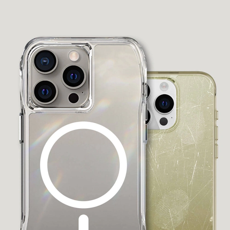 Apple iPhone 15 Pro Max Kılıf M-safe Şarj Özellikli Airbagli Şeffaf Zore İncek Kapak