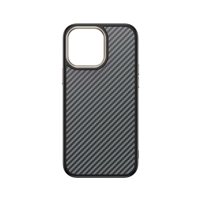 Apple iPhone 15 Pro Max Kılıf M-safe Şarj Özellikli Karbon Fiber Görünümlü Zore Antina Kapak