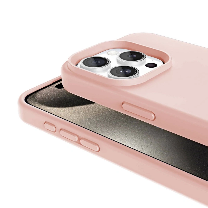 Apple iPhone 15 Pro Max Kılıf M-safe Şarj Özellikli Sıvı Teknolojili Silinebilir Sert Zore Kivi Kapak
