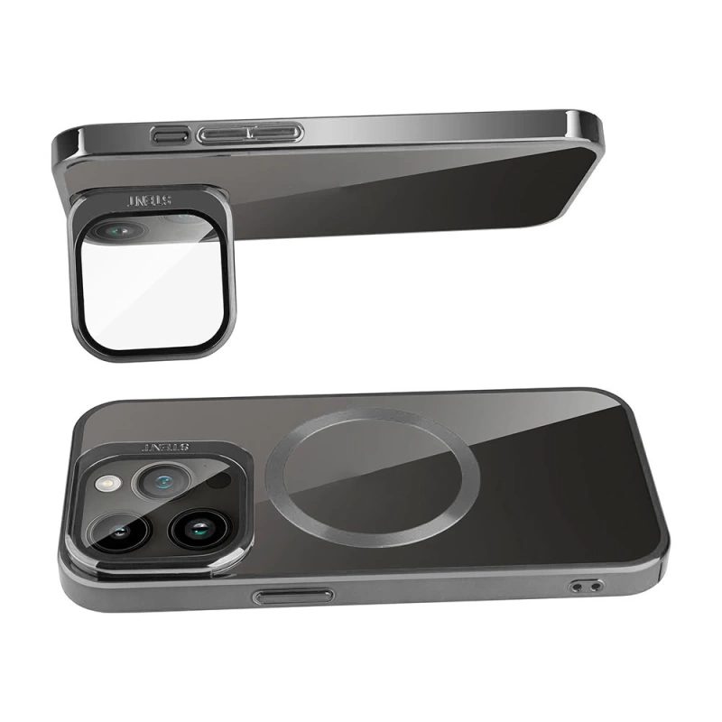 Apple iPhone 15 Pro Max Kılıf M-safe Şarj Özellikli Standlı Zore Klon Kapak