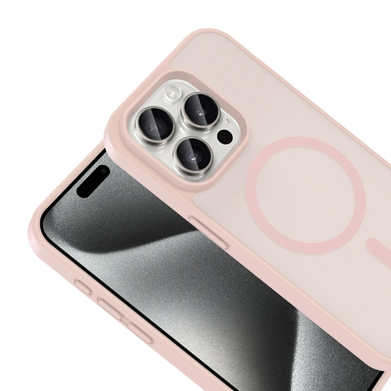 Apple iPhone 15 Pro Max Kılıf M-safe Şarj Özellikli Zore Babet Kapak