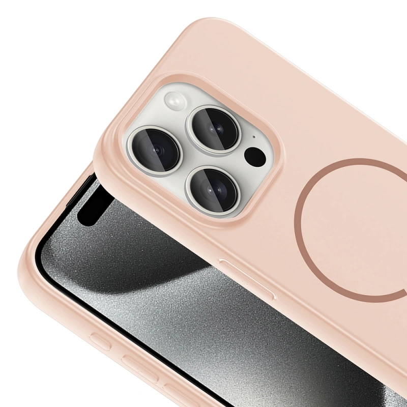 Apple iPhone 15 Pro Max Kılıf M-safe Şarj Özellikli Zore Meta Kapak