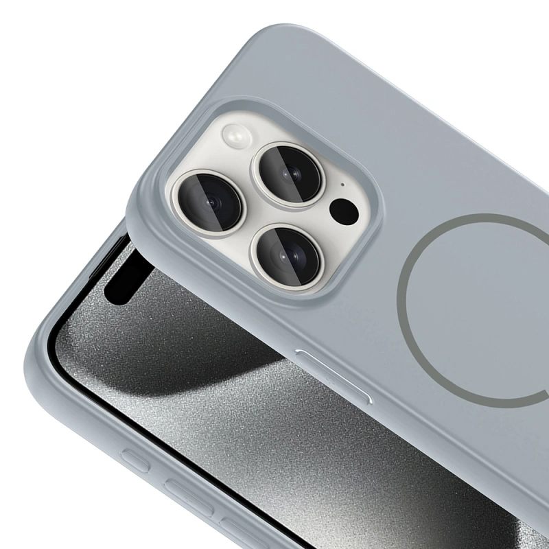 Apple iPhone 15 Pro Max Kılıf M-safe Şarj Özellikli Zore Meta Kapak