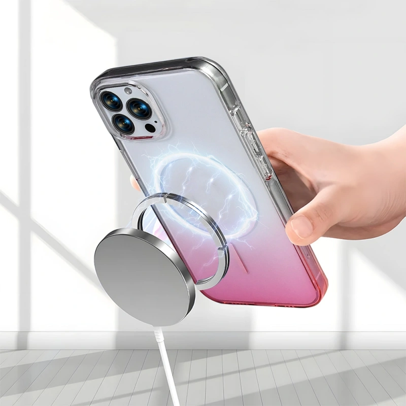 Apple iPhone 15 Pro Max Kılıf M-Safe Şarj Özellikli Zore Septik Silikon Kapak