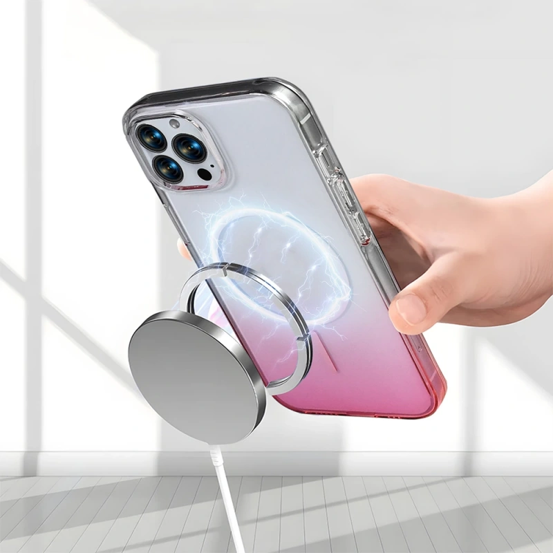 Apple iPhone 15 Pro Max Kılıf M-Safe Şarj Özellikli Zore Septik Silikon Kapak