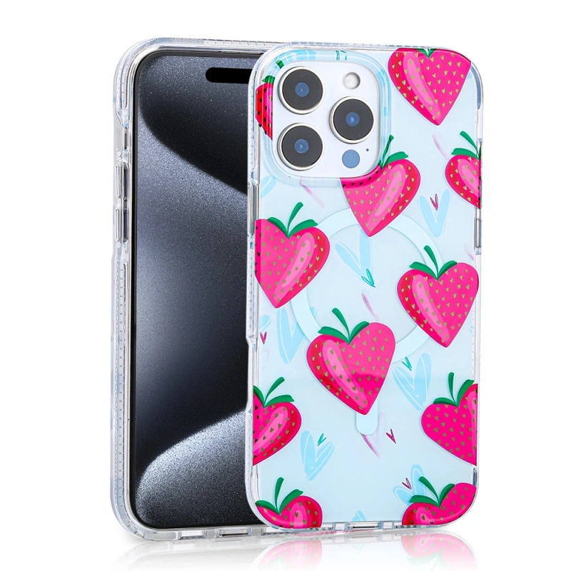 Apple iPhone 15 Pro Max Kılıf M-safe Şarj Özellikli Zore Stilo Kapak