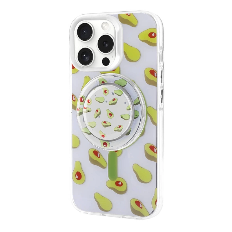 Apple iPhone 15 Pro Max Kılıf M-safe Şarj Özellikli Tak-Çıkar Pop Soketli Zore Tiktok Kapak