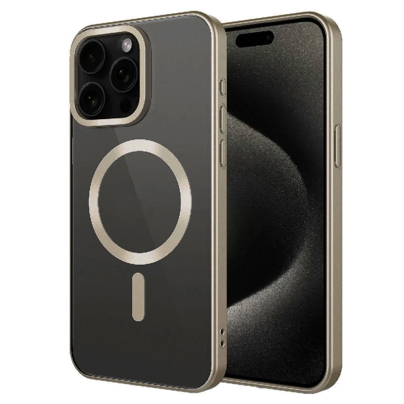 Apple iPhone 15 Pro Max Kılıf Mat Tasarımlı M-safe Wireless Şarj Özellikli Zore Mat Setro Kapak