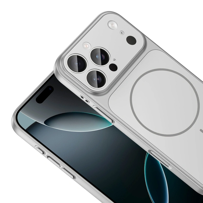 Apple iPhone 15 Pro Max Kılıf Zore M-Safe Şarj Özellikli Kamera Korumalı Formen Kapak