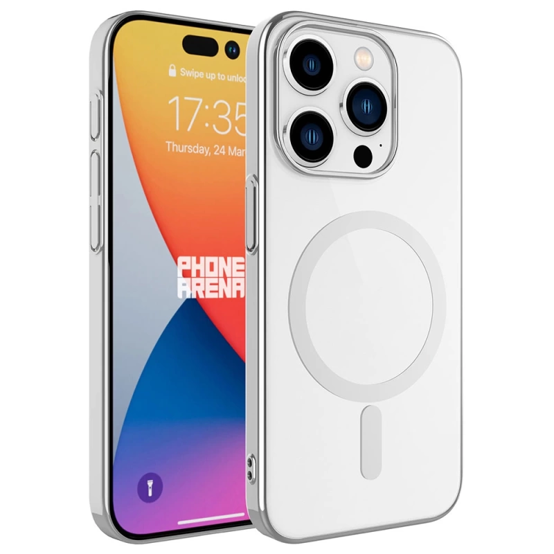 Apple iPhone 15 Pro Max Kılıf Zore Wireless Şarj Özellikli Pixel M-safe Kapak