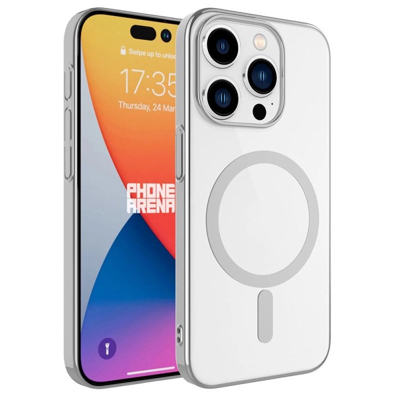 Apple iPhone 15 Pro Max Kılıf Zore Wireless Şarj Özellikli Pixel M-safe Kapak