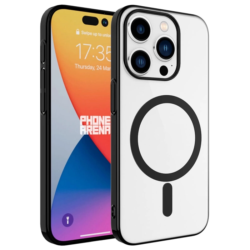 Apple iPhone 15 Pro Max Kılıf Zore Wireless Şarj Özellikli Pixel M-safe Kapak