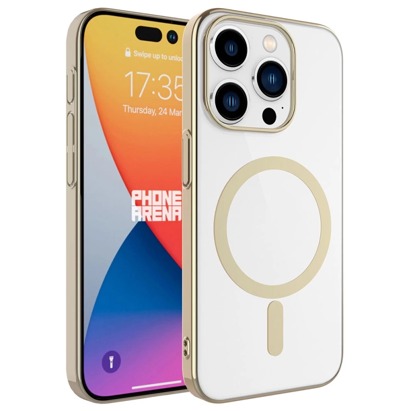 Apple iPhone 15 Pro Max Kılıf Zore Wireless Şarj Özellikli Pixel M-safe Kapak