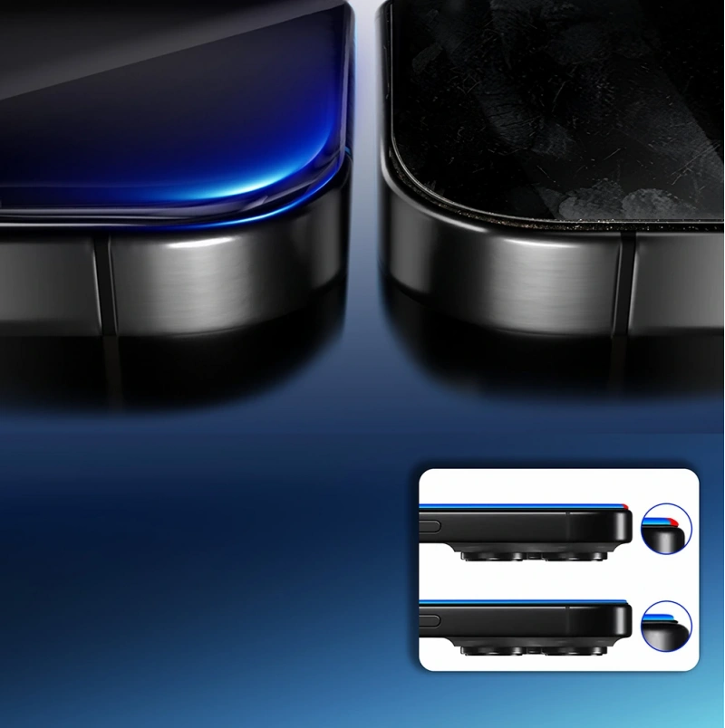 Apple iPhone 15 Pro Max Mohseven Safir Coating 3D Glue Privacy Hayalet Temperli Cam Ekran Koruyucu