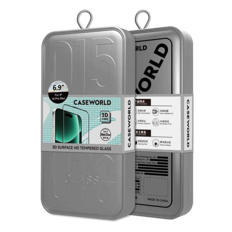 Apple iPhone 16 CaseWorld 0.25mm HD 3D Temperli Cam Ekran Koruyucu