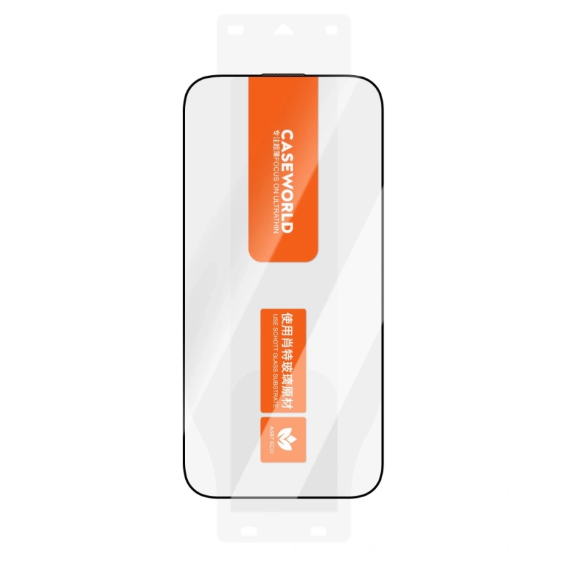 Apple iPhone 16 CaseWorld Ultra-Thin Serisi TMQ HD 0.15mm Schott Cam Temperli Ekran Koruyucu