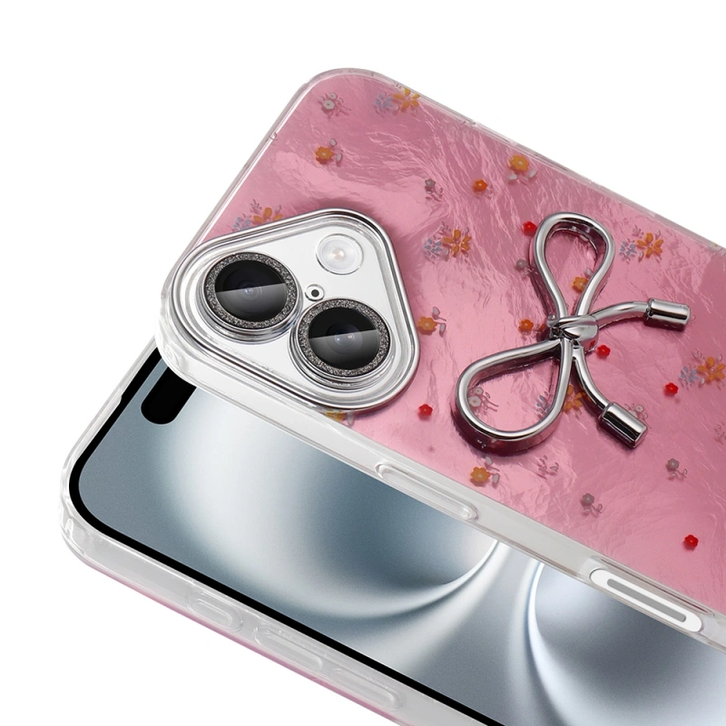 Apple iPhone 16 Kılıf Kamera Korumalı Figürlü Zore Ponti Silikon Kapak