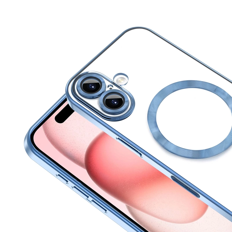 Apple iPhone 16 Kılıf Kamera Korumalı M-safe Wireless Şarj Özellikli Zore Demre Kapak
