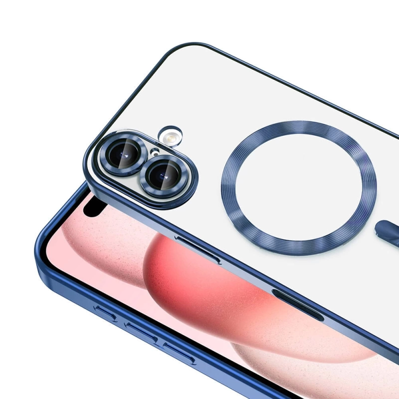 Apple iPhone 16 Kılıf Kamera Korumalı M-safe Wireless Şarj Özellikli Zore Demre Kapak