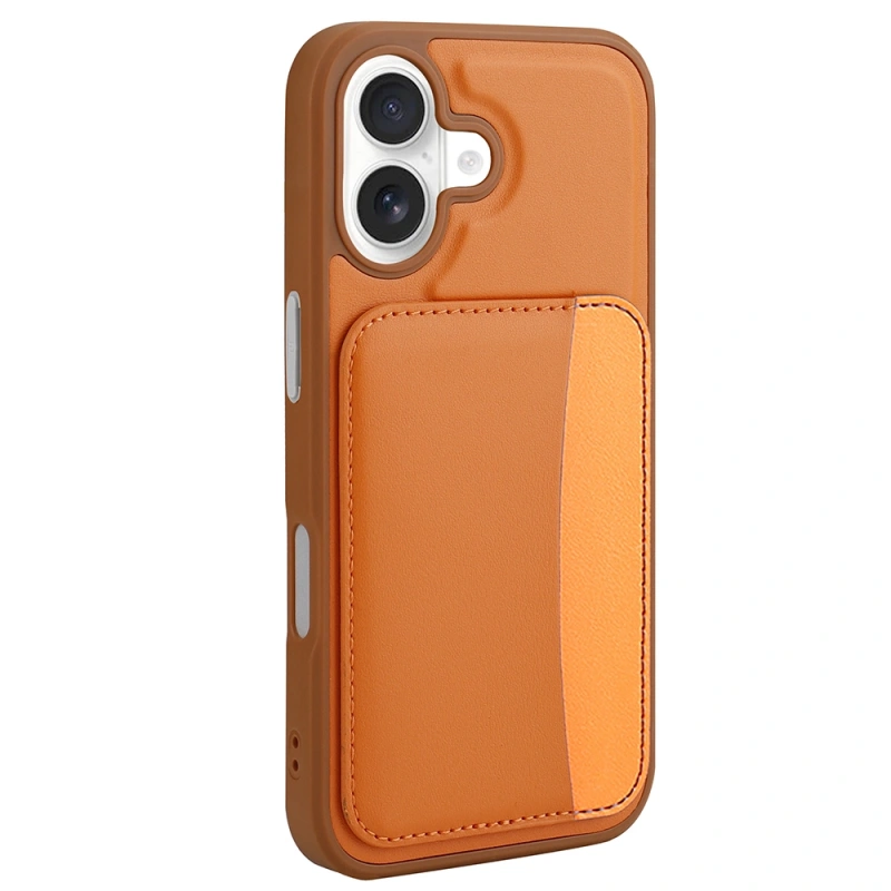 Apple iPhone 16 Kılıf Kartlıklı Zore X-Kart Silikon Kapak