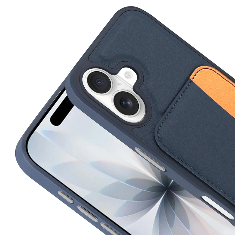 Apple iPhone 16 Kılıf Kartlıklı Zore X-Kart Silikon Kapak