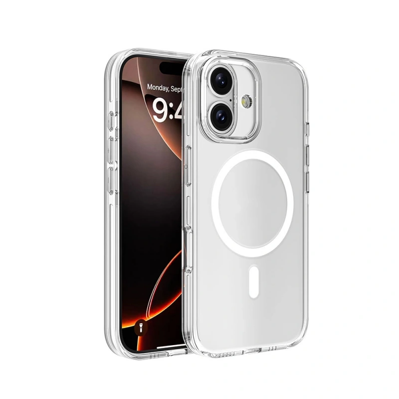 Apple iPhone 16 Kılıf M-safe Şarj Özellikli Kamera Korumalı Zore Kripto Kapak