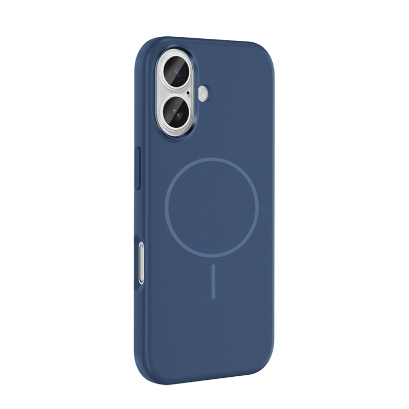 Apple iPhone 16 Kılıf M-Safe Şarj Özellikli Metal Kamera Çerçeveli Zore Edi Silikon Kapak