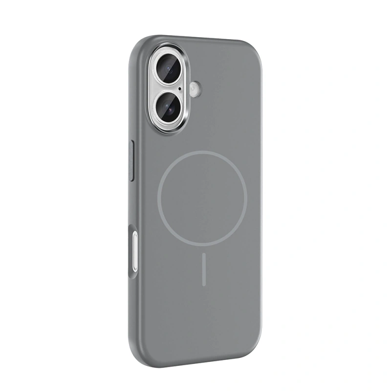 Apple iPhone 16 Kılıf M-Safe Şarj Özellikli Metal Kamera Çerçeveli Zore Edi Silikon Kapak