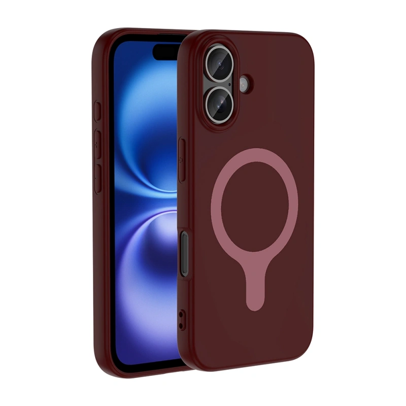 Apple iPhone 16 Kılıf M-Safe Şarj Özellikli Zore Aris Silikon Kapak