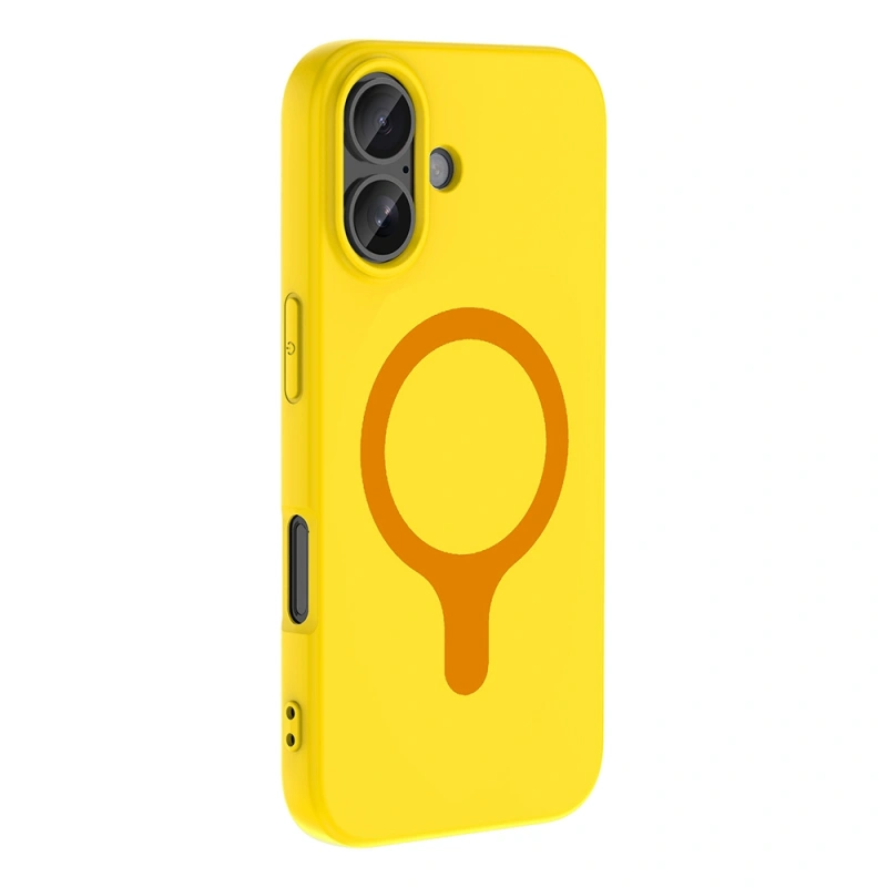 Apple iPhone 16 Kılıf M-Safe Şarj Özellikli Zore Aris Silikon Kapak