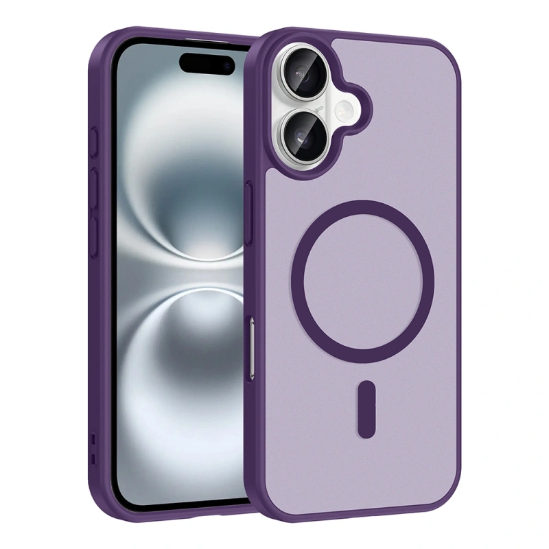 Apple iPhone 16 Kılıf M-safe Şarj Özellikli Zore Babet Kapak