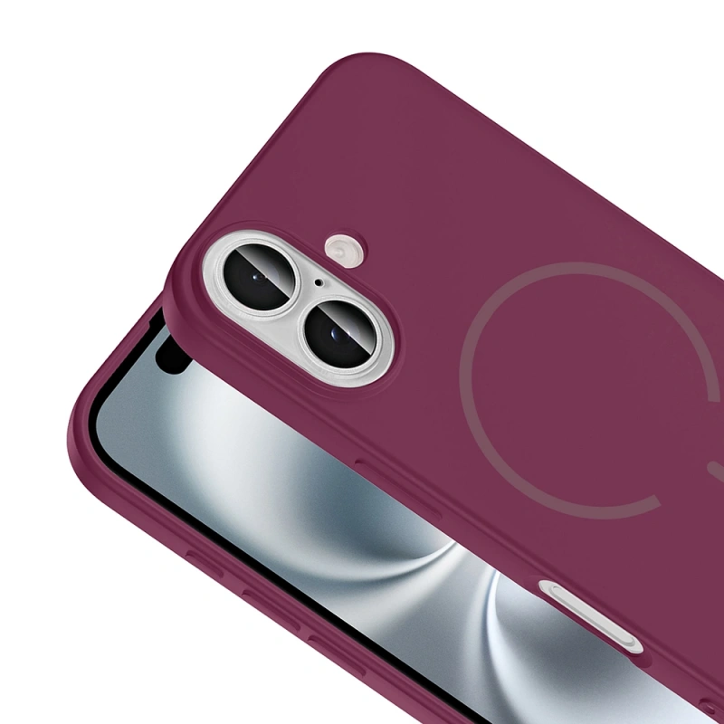 Apple iPhone 16 Kılıf M-safe Şarj Özellikli Zore Meta Kapak