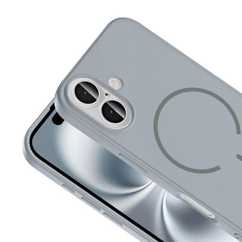 Apple iPhone 16 Kılıf M-safe Şarj Özellikli Zore Meta Kapak