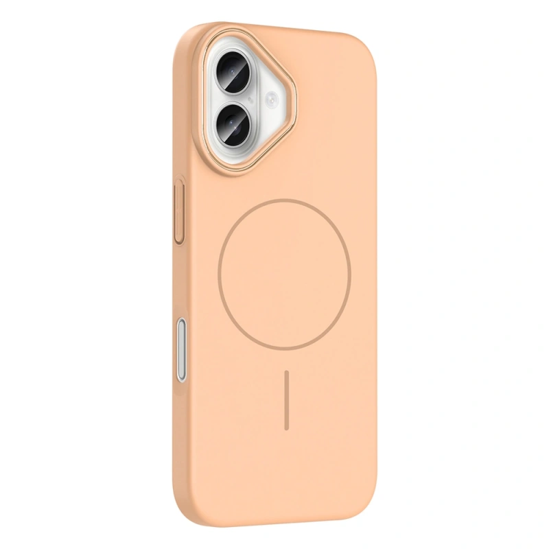 Apple iPhone 16 Kılıf M-safe Şarj Özellikli Zore Ruby Sert Kapak