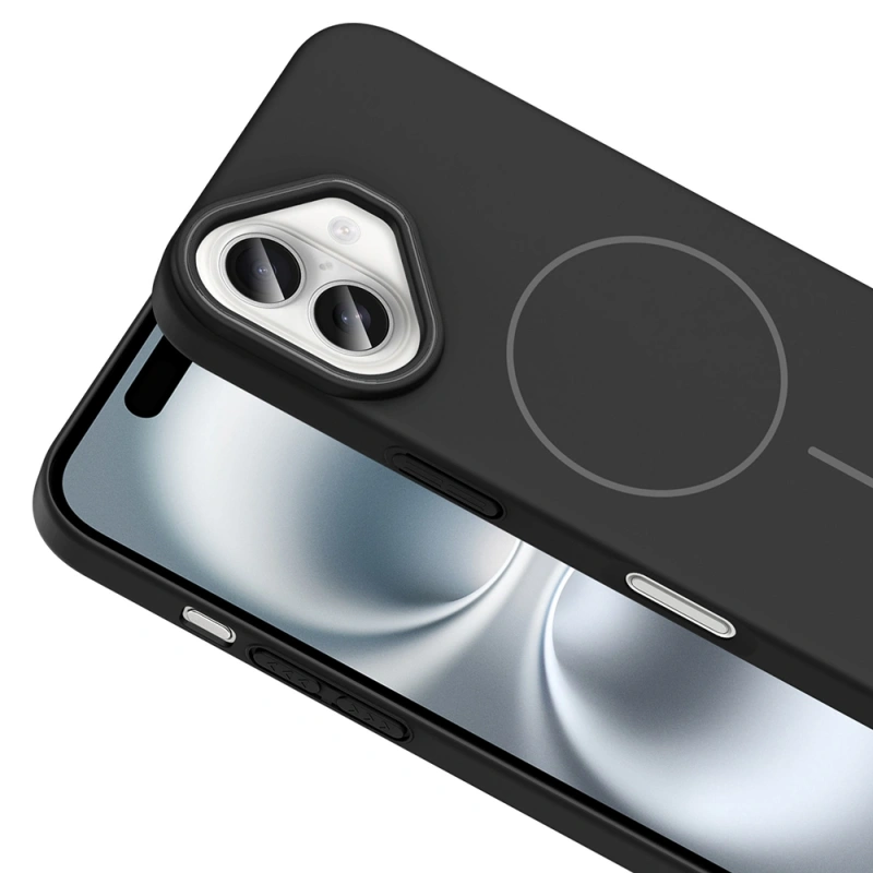 Apple iPhone 16 Kılıf M-safe Şarj Özellikli Zore Ruby Sert Kapak