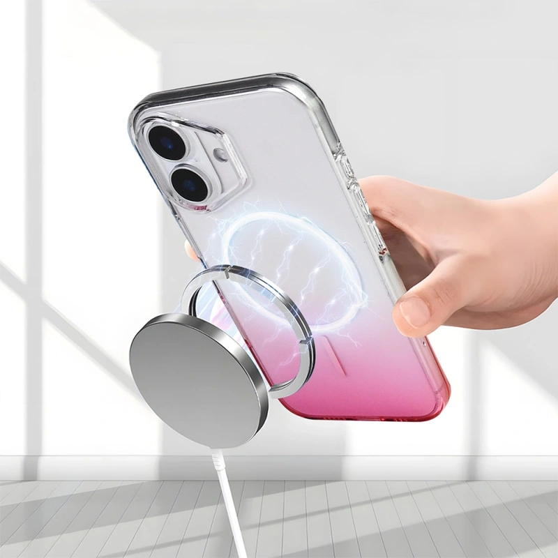 Apple iPhone 16 Kılıf M-Safe Şarj Özellikli Zore Septik Silikon Kapak